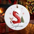 thumbnail image 2 of Custom Alphabet Christmas Ornaments, Custom Initial Ceramic Ornament, 3 inchs, 2 of 3