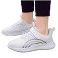 thumbnail image 6 of Quealent Toddler Glitter Tennis Shoes Slip On Boys Girls Sneakers Casual Running Shoes Woven Breathable with Soft Soled Sports Hook-Loop Outdoor Shoes White for Size 11.5, 6 of 6
