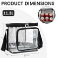 thumbnail image 4 of GYEUKHAM Insulated Reusable Lunch Bag Adult Large Lunch Box for Women and Men with Adjustable Shoulder Strap,Front Zipper Pocket and Dual Large Mesh Side Pockets,Clear, 4 of 8
