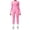 Pink, variant on HBFAGFB Dressy Jumpsuits for Women Seamless Yoga Long Sleeve Trousers Zipper Tracksuit Pink Size L