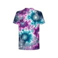 thumbnail image 2 of Yaoyar Men's Tie Dye Shirt Funny Rainbow Psychedelic Graphic Short Sleeve Crewneck Casual T-Shirt Tops, 2 of 5