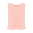 thumbnail image 3 of iiniim Women's Work Blouses Dressy Casual Tank Tops Sleeveless Chiffon Loose Round Neck Shirt Size S-3XL Pink M, 3 of 7