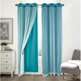 thumbnail image 1 of RT Designers Collection PNH47894 63 in. Hendrix Double Layer Blackout Grommet Panel, Turquoise - Pack of 2, 1 of 1