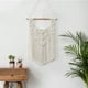 thumbnail image 1 of Cortina tejida de macramé Soledad Tapiz bohemio con borlas, 1 of 8