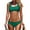 Green, variant on Womens Bikinis Bathing Suit Sporty Crop Top Two Piece Swimsuit