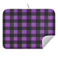 thumbnail image 3 of Purple and Black Checked Drying Dish Mat Quick Drying Absorbent Soft Durable for Kitchen 18" x 24", 3 of 10