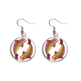 thumbnail image 1 of Pisces Constellation Zodiac Symbol Ear Dangle Silver Drop Earring Jewelry Woman, 1 of 3