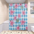 thumbnail image 5 of Shower Curtain and Rug Sets 4pcs Bathroom Sets Includes 12 Free Hooks 66" x 72" Flowersc, 5 of 8