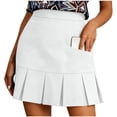 thumbnail image 5 of AnuYalue Womens Golf Skirts Mini Pleated Tennis Skort Elastic High Waist Sport Active Casual Summer Skirt with Pocket, 5 of 9