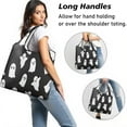 thumbnail image 2 of 5 Pack Foldable Shopping Bag,Black Halloween Ghosts Reusable Grocery Bags with Pockets,Large Reusable Tote Bags with Handles Waterproof & Lightweight, 2 of 6