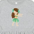 thumbnail image 4 of Inktastic Brown Haired Hula Girl Girls Toddler Dress, 4 of 5