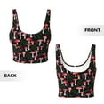 thumbnail image 5 of Picia Red Mushrooms Sports Bra for Women,Padded Strappy Sports Bras Medium Support Yoga Bra with Removable Cups,Running Yoga Bra-X-Large, 5 of 9