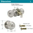 thumbnail image 6 of Probrico Privacy Interior Door Knobs Bed and Bath Handles Keyless Sain Nickel Locksets, 6 Pack, 6 of 7