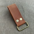thumbnail image 3 of Handmade Leather Belt Loop Key Keeper, Leather Key Chain with Weighted Square Buckle,leather key ring, 3 of 7