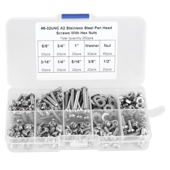 Stainless Steel Screws,304 Stainless Steel Screws Pan Head Screws Set Screw Kit Assorted Future-Proof Design
