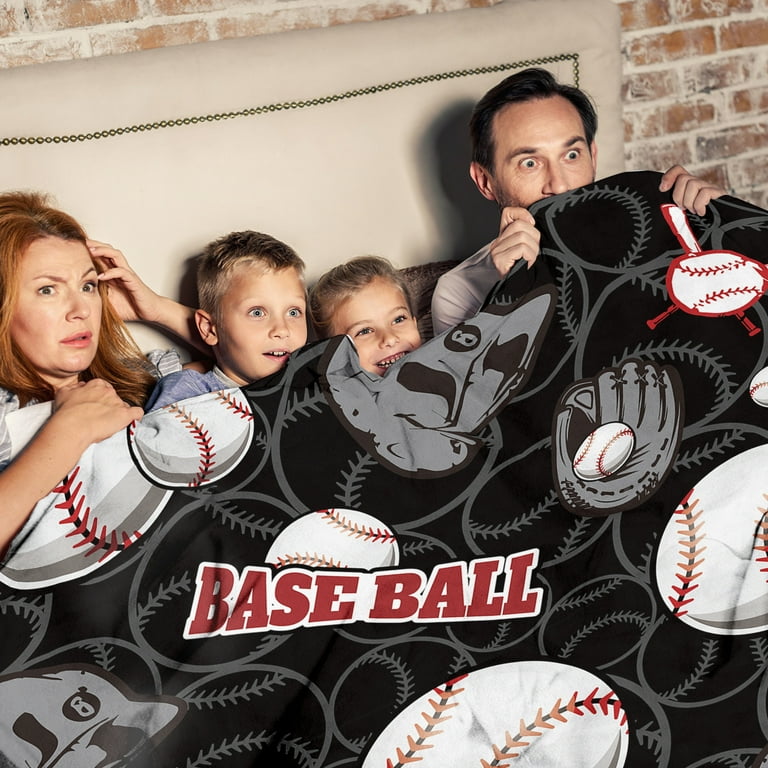 Baseball fleece blanket deals