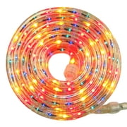 Flexilight 30Ft Rope Light 120V 2-Wire 1/2” 13mm Incandescent Bulbs Extendable Indoor Outdoor Home Decoration Christmas Party Garden (Multi Color)