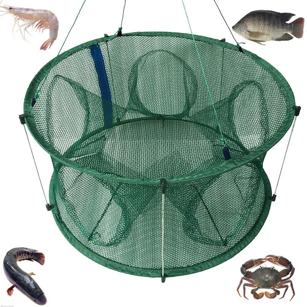 New Automatic Fishing Net Trap Cage Round Shape Open For Crab