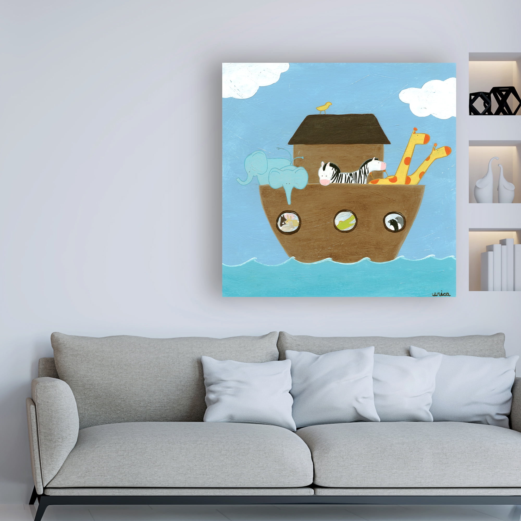 Trademark Fine Art 'Noahs Ark I' Canvas Art by June Erica Vess