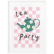 Tea Party Framed Art Modern Wall Decor