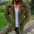 thumbnail image 2 of TAIAOJING Men's Jacket Winter Casual Plush Solid Turn-Down Collar Long Sleeve Hooded Zipper Button Pocket Streetwear Coat, 2 of 8