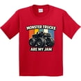 thumbnail image 3 of Inktastic Monster Trucks Are My Jam Youth T-Shirt, 3 of 5