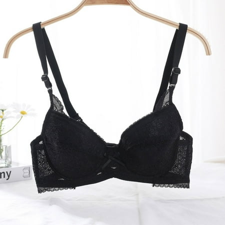 lulshou Women s Sexy Plus Size Bra Ultra-Thin Without Sponge Lingerie and Sexy Lace Underwear Large Chest Appears Smaller Daily Bra