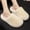 Beige, variant on Zunfee Women's Plush Warm Cozy Slip-On House Slippers, Beige, US 7/EU 38 - Great for Fall/Winter Indoor Lounge & Easy to Clean