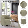 thumbnail image 2 of DREAMSIDEA Swivel Accent Chair,Oversized Linen Barrel Club Chair Upholstered Armchair for Living Room -Camel, 2 of 6