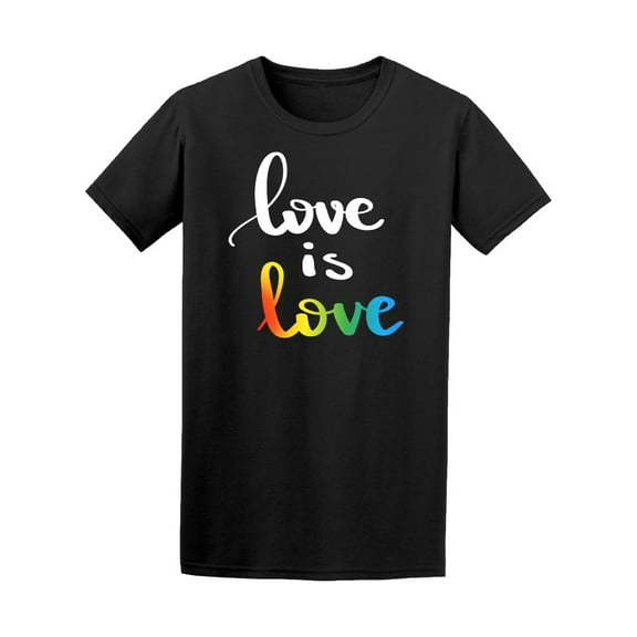 Love Is Love Lgbt Pride Rainbow T-Shirt Men -Image by Shutterstock, Male Large