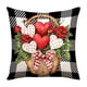 thumbnail image 2 of Funda de Cojín para Sofá con Cuadros Rojos para San Valentín | Funda de Almohada Decorativa con Estampado a Doble Cara | Funda de Cojín de Tela Suave de 45 X 45 Cm | Decoración para El Hogar, El Dorm, 2 of 5