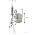 thumbnail image 3 of Crystorama Ashton 1 Light Hand Cut Crystal Silver Sconce - 5.5'' W x 12.5'' H x 7'' D, 3 of 8