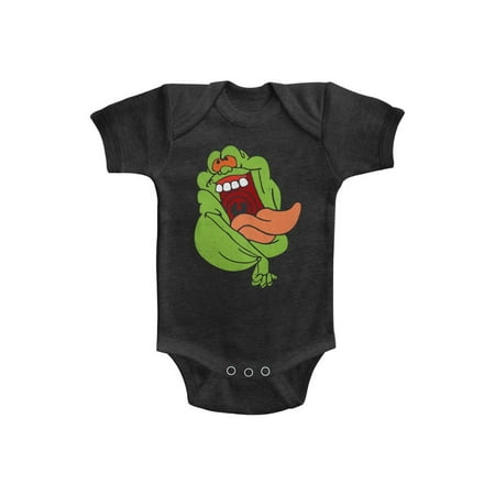 The Real Ghostbusters TV Series Slimer Vintage Smoke Infant Baby Romper Snapsuit