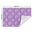 thumbnail image 3 of YFYANG Washable Heat-Resistant Placemats, 70% PVC/30% Polyester, Purple Floral Stripes Kitchen Table Mat, 12" x 18" 1 Piece, 3 of 6