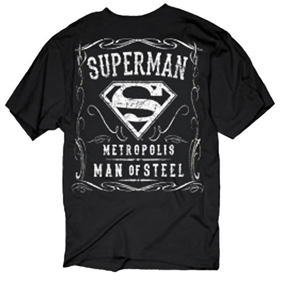 Superman Metropolis Man Of Steel Filigree Adult T-Shirt
