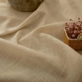 thumbnail image 6 of Bailu Linen Semi Sheer Curtains Tab Top Light Filtering Elegant Curtains & Drapes for Bedroom (Tan, W52 x L63, 2 Panels), 6 of 7