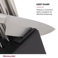 thumbnail image 4 of KitchenAid Gourmet 7-Piece Forged Knife Block Set with Built-In Sharpener, Stainless Steel Handles, Black, 4 of 10