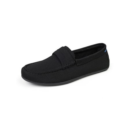 

Eloshman Mens Loafers British Casual Shoe Flat Flats Outdoor Breathable Slip-ons Walking Shoes Lightweight Moccasins Black 7.5