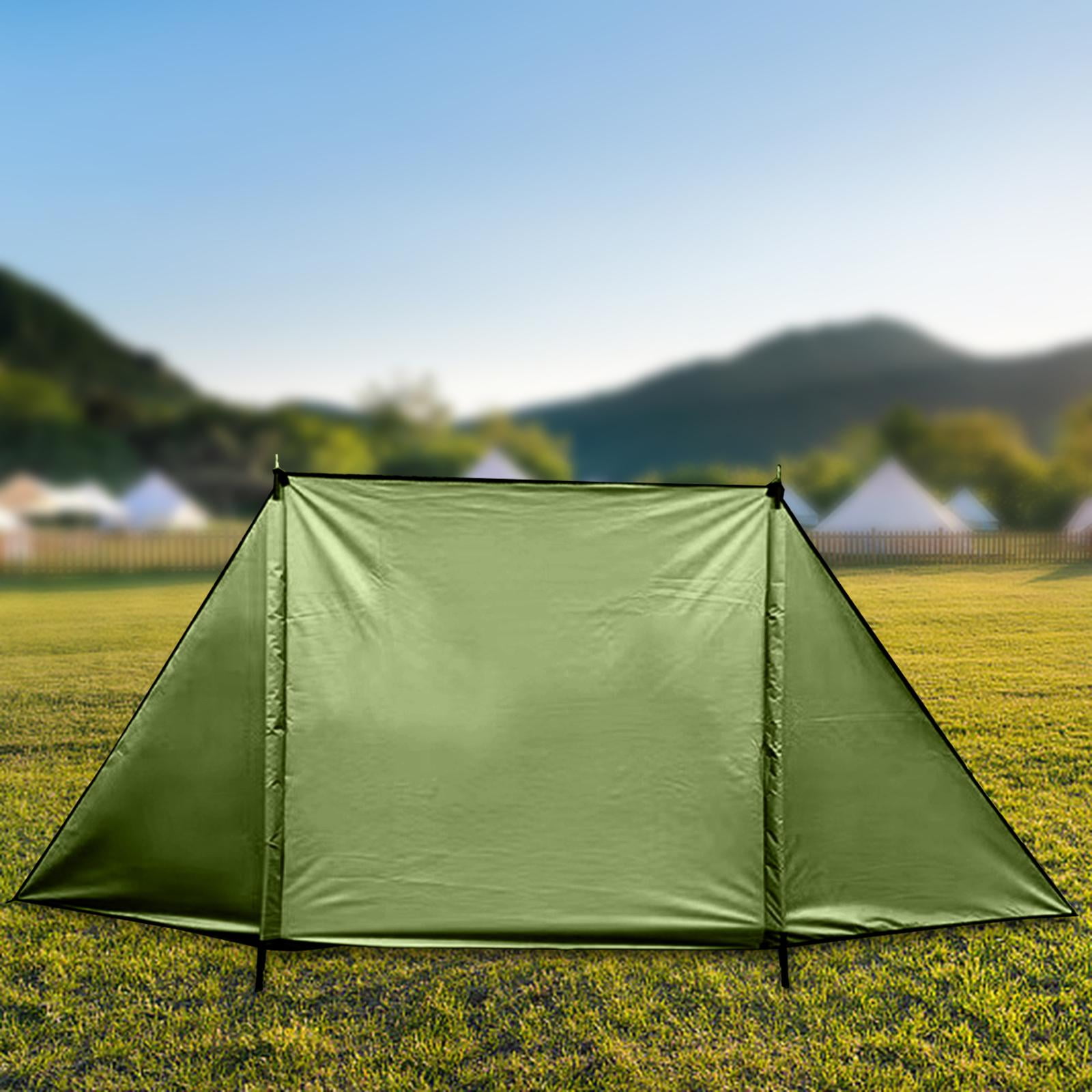 Wswqop Foldable Gas Stove Windshield Lightweight Wind Protection Canvas Outdoor Cooking Triangle 45cmx14cm