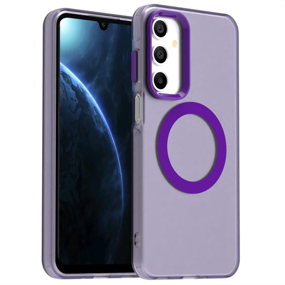 Allytechgroup Slim Case for Samsung Galaxy A36 5G, Hybrid Shockproof Matte Back Translucent Design Compatible with MagSafe Rugged Heavy Duty Durable Cover Case for Samsung Galaxy A36 5G, Purple