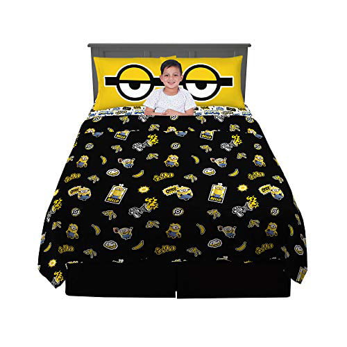 Franco Kids Bedding Super Soft Sheet, Queen Size Minion Bedding