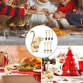thumbnail image 2 of Ensemble de Cuillères à Dessert en Métal avec Support de Rangement Réutilisable pour Bar, Plats, Boissons Chaudes, Cuillères Décoratives, Vaisselle Dorée, 2 of 9