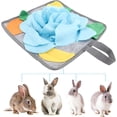 thumbnail image 3 of Rabbit Foraging Mat Polar Fleece Washable Pet Snuffle Pad Funny Interactive Nosework Feeding Mat for Bunny Rabbits Guinea Pigs, 3 of 8