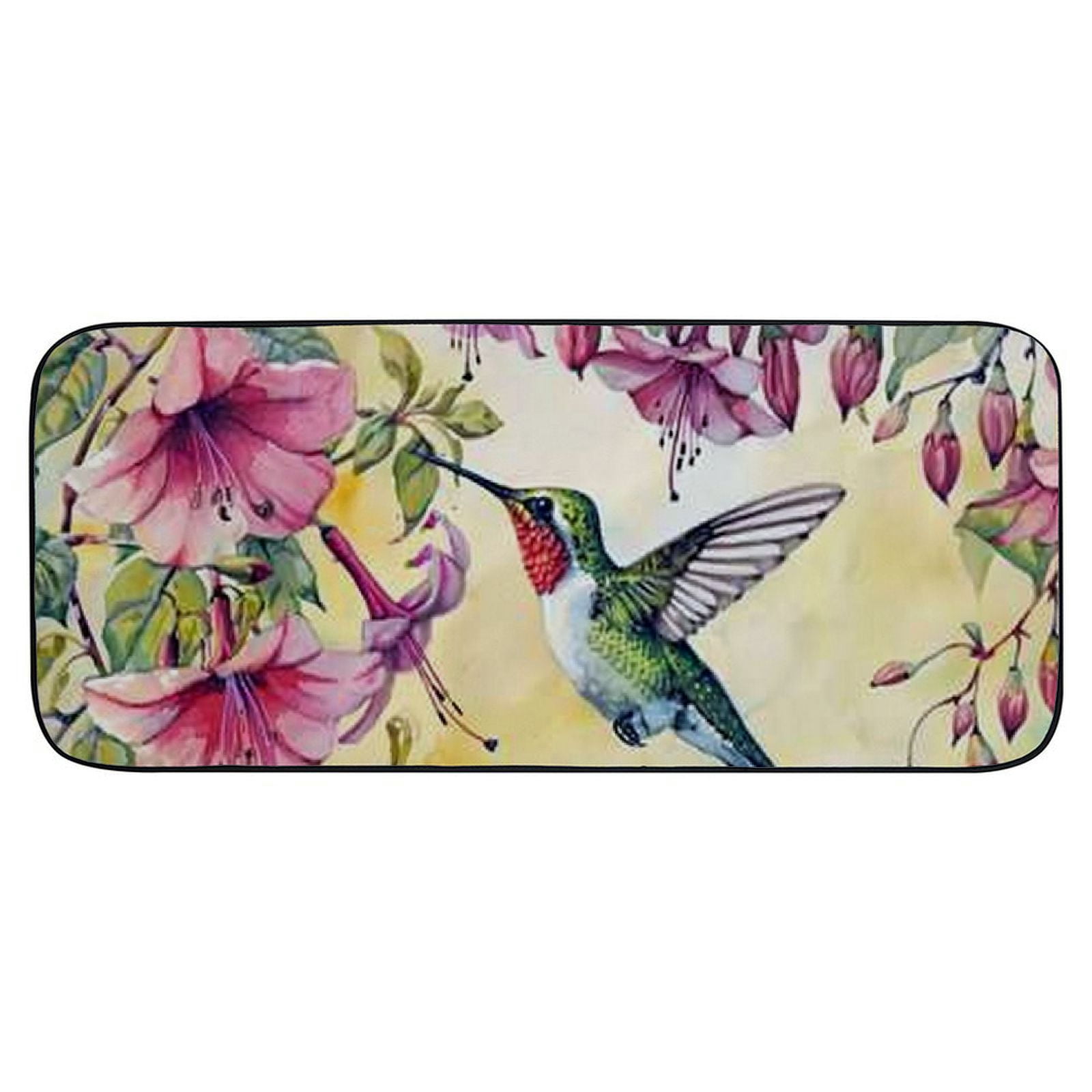 Heduofu Whispers of a Hummingbird Doormat – Decorative Door Mat, Door Mat with Non-Slip Rubber Backing, Easy Cleaning, Traps Dirt, for Entry, Patio, Garage 19.68*47.24 in