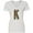 AA-White, variant on Leopard Print Letter K Women's V-Neck T-Shirt