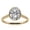 Yellow, variant on Luxurious Yellow Gold Plated Moissanite Solitaire Wedding Ring for Women