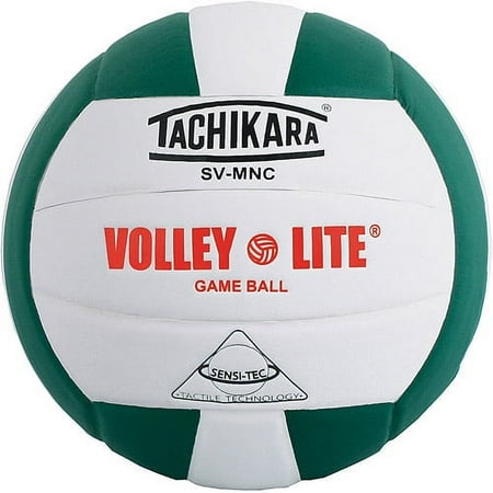 Tachikara SVMNC Volley-Lite Training Volleyball, Dark Green/White