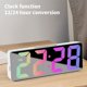 thumbnail image 4 of Reloj despertador digital LED Fiudx con pantalla grande moderno para escritorio mesita de noche cocina, 4 of 6