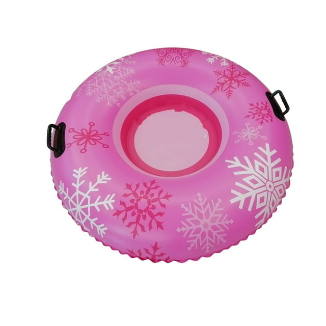 Hearth & Gear Inflatable Sled 43 Inch Heavy Duty Winter With Thick Bottom Double Handles Suitable For Outdoor Activities For Children And Adults