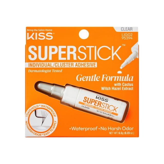 Adhesivo para Pestañas KISS Super Stick Fórmula Suave 6.5g Transparente